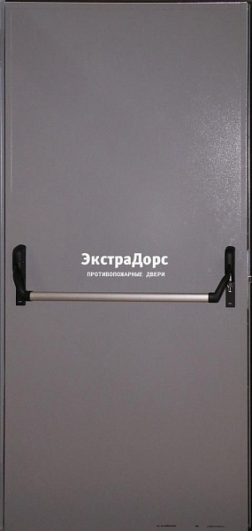 Глухая противопожарная дверь серая с антипаникой в Егорьевске  купить